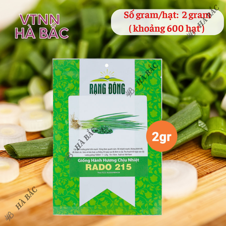 Hạt Giống Hành Hương Chịu Nhiệt RADO 215 (Gói 2g~600 Hạt) Rạng Đông Sinh Trưởng Mạnh, Trồng Quanh Năm