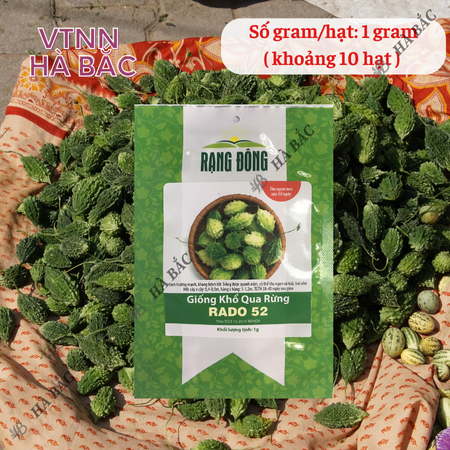Hạt Giống Khổ Qua Rừng RADO 52 (Gói 1g~10 Hạt) Rạng Đông, Trái Sai, Kháng Bệnh Tốt, Trồng Quanh Năm