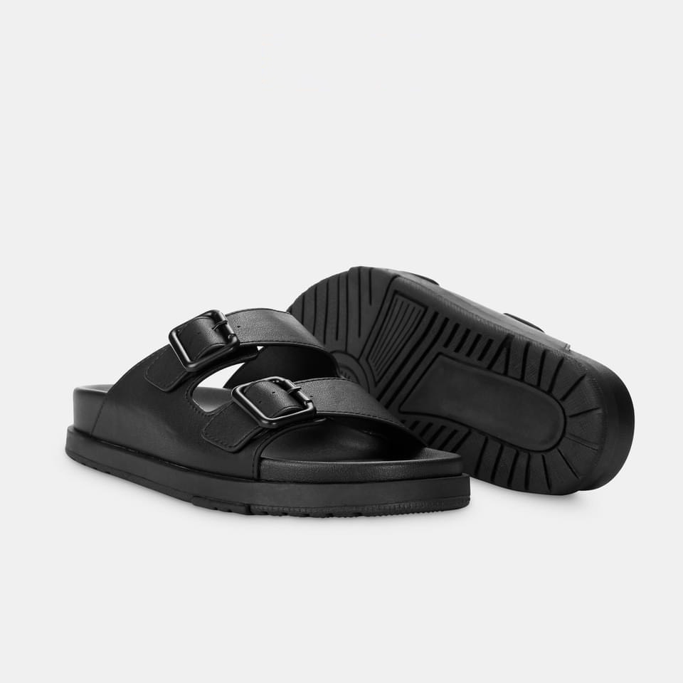 Ảnh Sandal nam G2 Cupid kiểu dép 2 quai ngang, Dép lê nam bằng da cao cấp đế cao 3,5cm làm dép đi biển 4