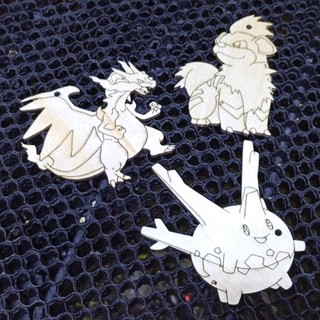 Set 10 Hình Gỗ Tô Màu Chủ Đề Pokemon - Nhiều Mẫu Xinh Xắn Cho Bé Sáng Tạo - Hình Gỗ Tô Màu Cho Bé