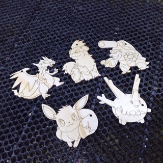 Set 10 Hình Gỗ Tô Màu Chủ Đề Pokemon - Nhiều Mẫu Xinh Xắn Cho Bé Sáng Tạo - Hình Gỗ Tô Màu Cho Bé