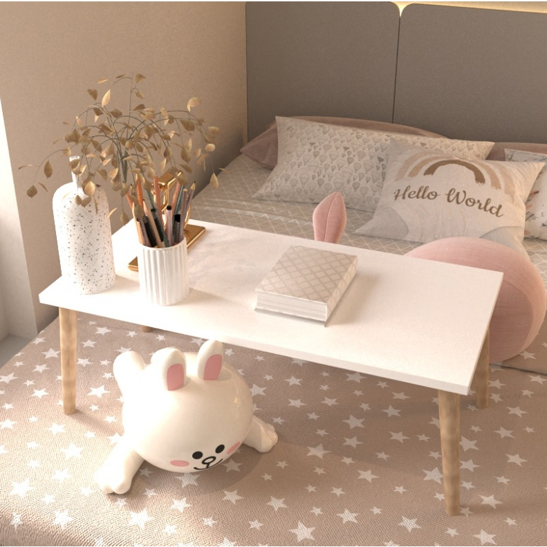 Ảnh Bàn làm việc chân gỗ tự nhiên, bàn học, bàn gaming Behomes 3