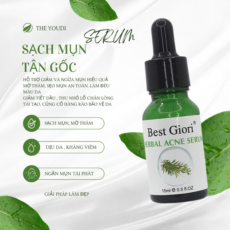 Serum giảm mụn thâm và làm dịu da, kiểm soát dầu BEST GIORI 15ml