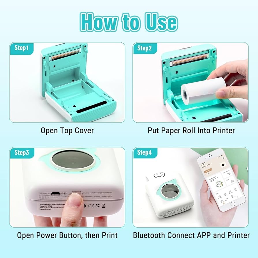 [ Bảo hành 12 Tháng ] Máy in nhiệt mini L8 ( in nhãn, giấy note ) Chính Hãng HPRT