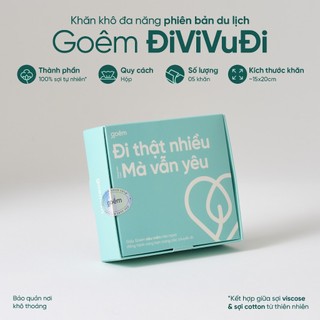 COMBO 4 Hộp Khăn mặt khô đa năng cao cấp Goêm phiên bản du lịch 5m