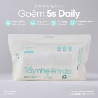 COMBO 3 Túi Khăn khô tẩy trang cao cấp Goêm 5s Daily 200m