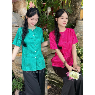 Bà BaTayNgắn Lẻ Áo # Jacket Top Kem Dress Women # Đồ Lam Đi Chùa