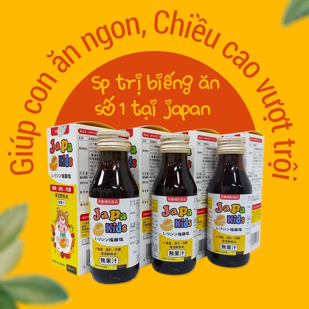 Ảnh Mua 3 Tặng 1 Japa Kids  kích thích ăn ngon tăng cân tăng chiều cao Cho Bé 100ml 2