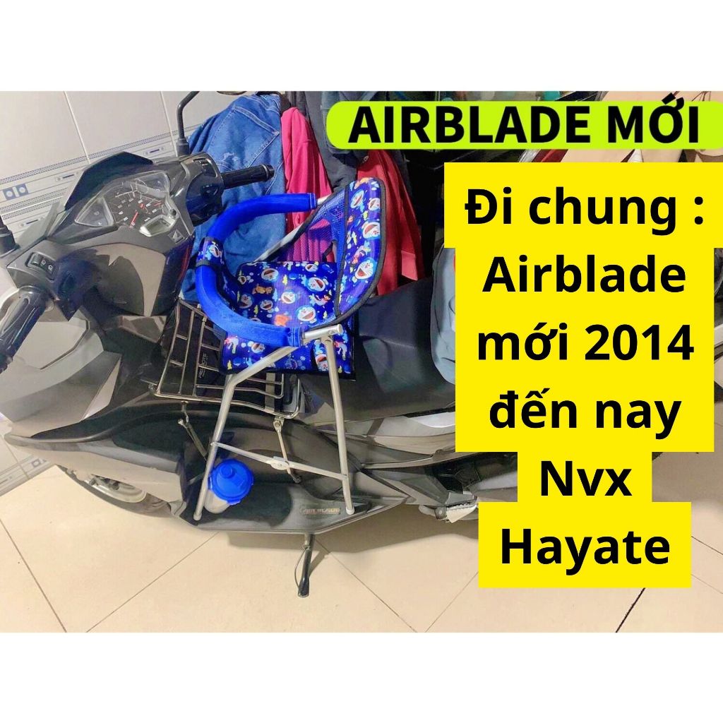 Ghế ngồi xe airblade , ab mới năm 2014 đến 2024 , ghế ga xếp gọn , có dây đai . vòng bảo hiểm an toàn