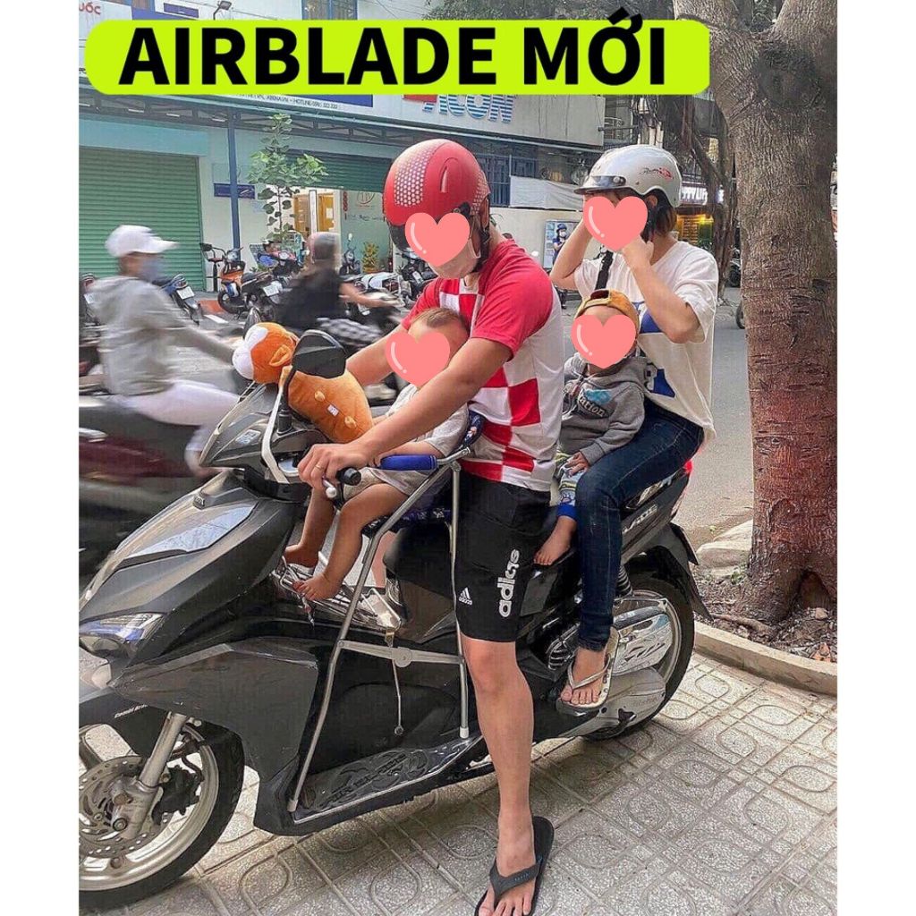 Ghế ngồi xe airblade , ab mới năm 2014 đến 2024 , ghế ga xếp gọn , có dây đai . vòng bảo hiểm an toàn