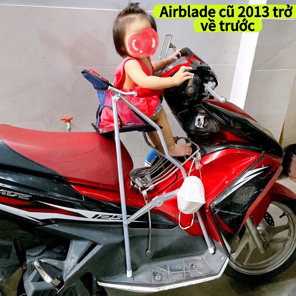 Ghế đi xe máy Airblade  cũ năm 2013 trở xuống , có dây đai , vòng bảo hiểm an toàn , ghế ga xếp gọn