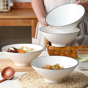 Tô sứ Trắng viền đen