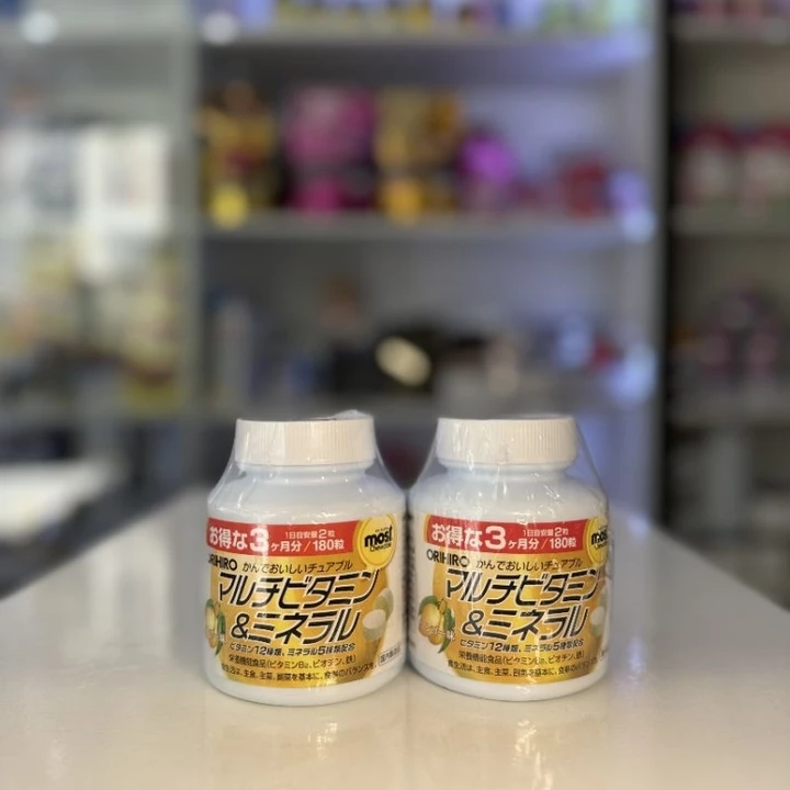 VIÊN NHAI BỔ XUNG VITAMIN TỔNG HỢP MOST CHEWABLE ORIHIRO 180V vị xoài ( dành cho trẻ từ 3t)