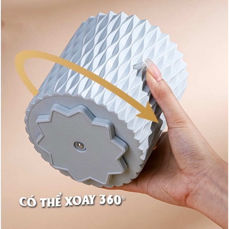Hộp Đựng Cọ Trang Điểm Thiết Kế 5 Ngăn (SÓNG 3D) , Hộp Để Bàn Đa Năng Cao Cấp