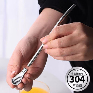 T&T0247 Set 5 ống  hút kèm thìa INOX 304 thiết kế thông minh mẫu mới