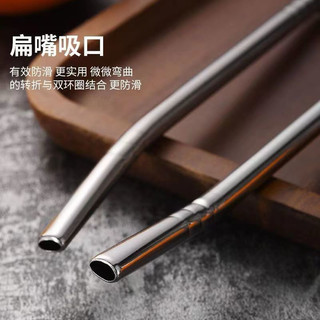T&T0247 Set 5 ống  hút kèm thìa INOX 304 thiết kế thông minh mẫu mới