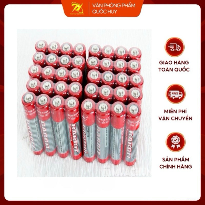 LE 4 QUẢ( 2 ĐÔI) PIN TIỂU AA CON THỎ R6P 1,5V - VPP QUÔC HUY
