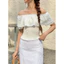Áo linen trễ vai nhún NELLY TOP