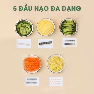 Nạo rau củ quả 5 món, dụng cụ nạo củ quả 5 lưỡi dao thay thế