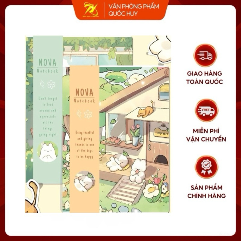 VỞ KẺ NGANG CAO CẤP NOVA 80 TRANG, MÃ 3286 HT - VPP QUỐC HUY
