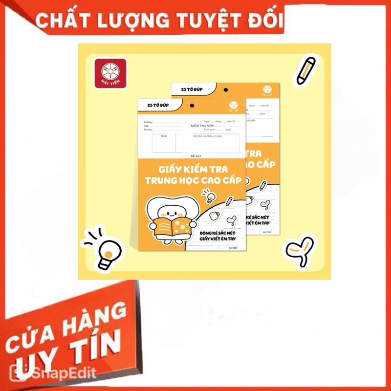 GIẤY KIỂM TRA KẺ NGANG, TÚI 25 TỜ ĐÔI MÃ2029 HT - VPP QUỐC HUY