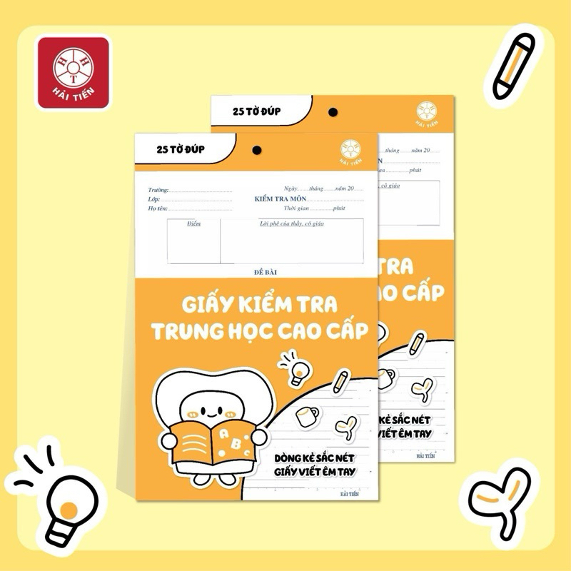 GIẤY KIỂM TRA KẺ NGANG, TÚI 25 TỜ ĐÔI MÃ2029 HT - VPP QUỐC HUY