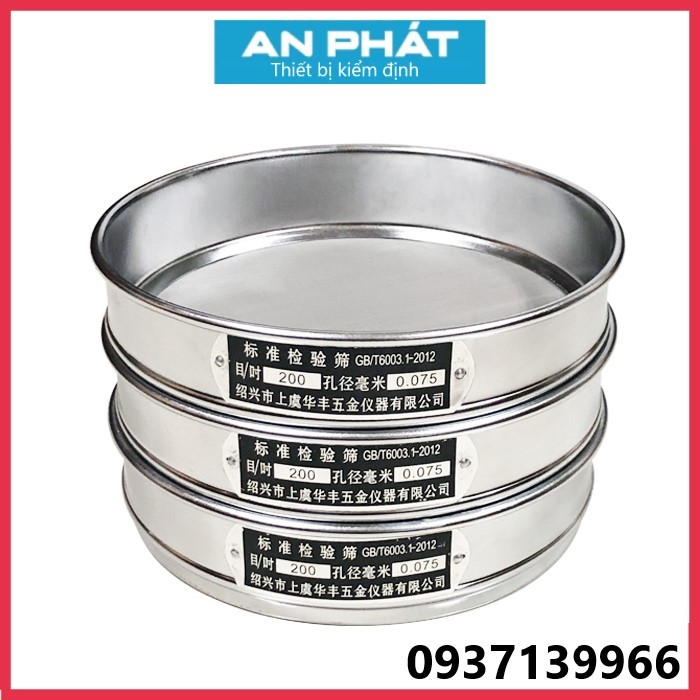 Bộ sàng rây cát tiêu chuẩn phòng thí nghiệm bằng inox đường kính 300mm ...