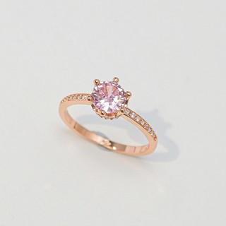 Nhẫn Bạc Nữ LAMY Sparkling Crown Rose Gold Ring 8052
