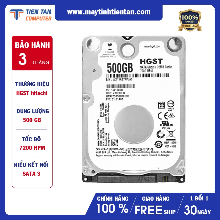 Ổ cứng HDD Hitachi HGST 500GB 2.5