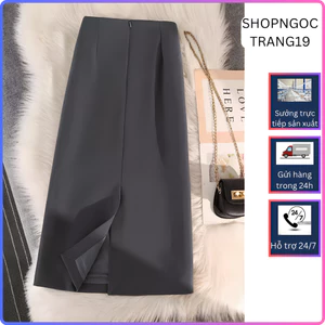 Chân Váy Chữ A Dáng Suông 70cm Eo Cao-Thời Trang Thu Đông 2024-SHOPNGOCTRANG19-CV372LOP