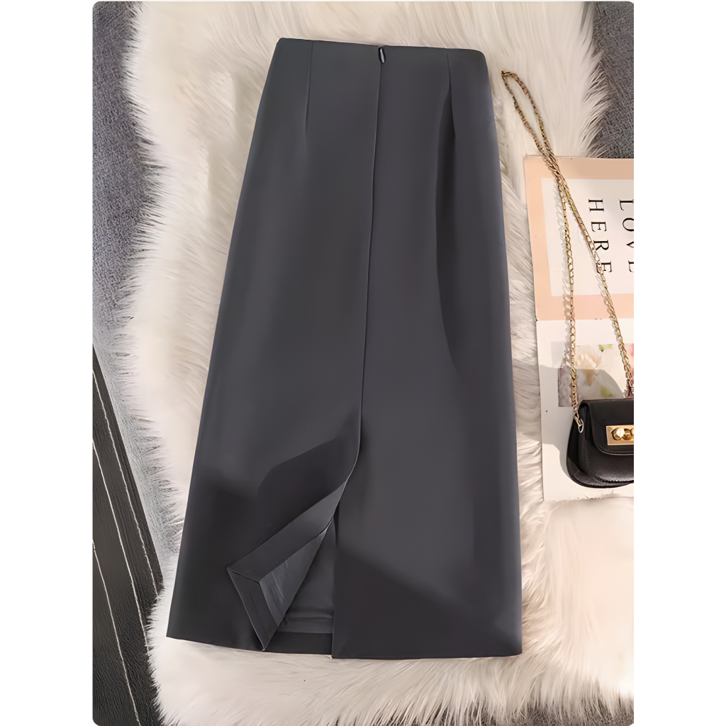 Chân Váy Chữ A Dáng Suông 70cm Eo Cao-Thời Trang Thu Đông 2024-SHOPNGOCTRANG19-CV372LOP