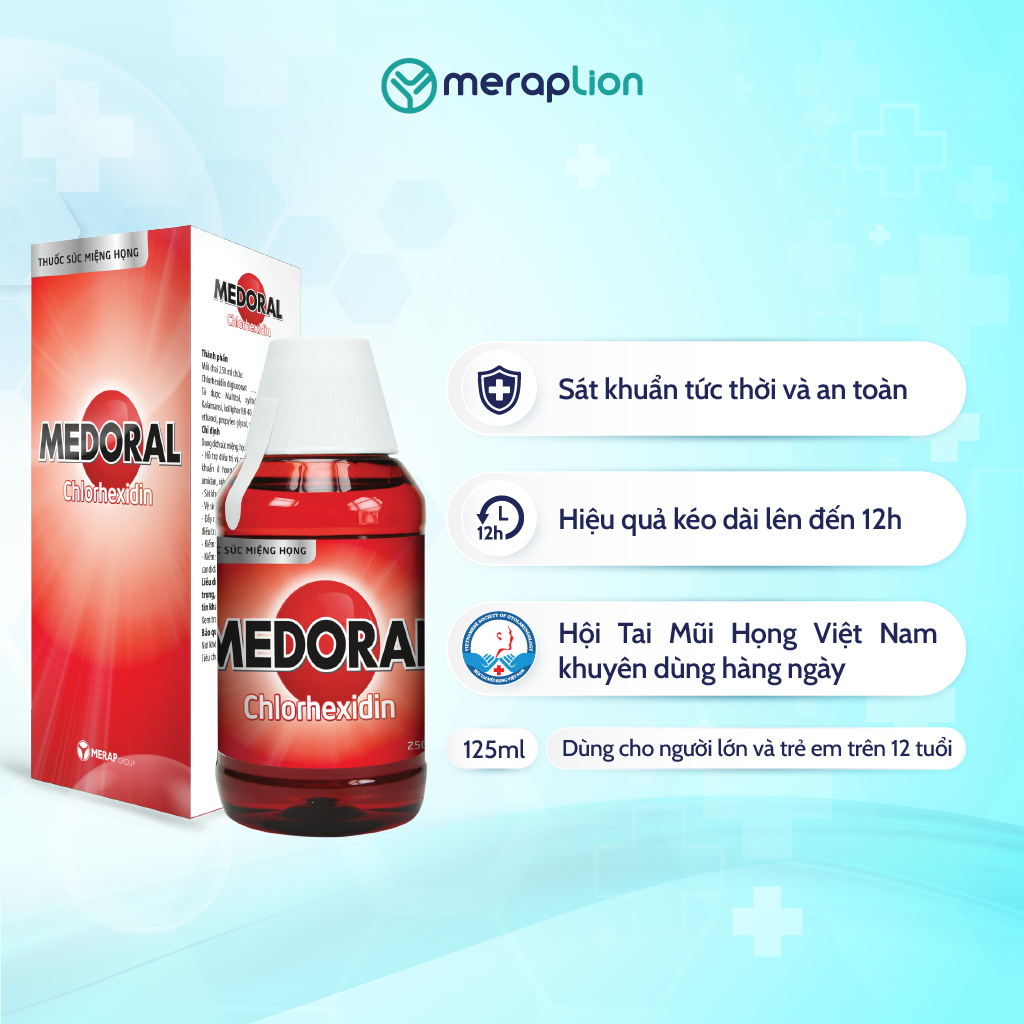 COMBO 3 Nước súc miệng họng sát khuẩn MEDORAL 125ml hỗ trợ phòng ngừa nhiễm khuẩn miệng họng - T302204001_3