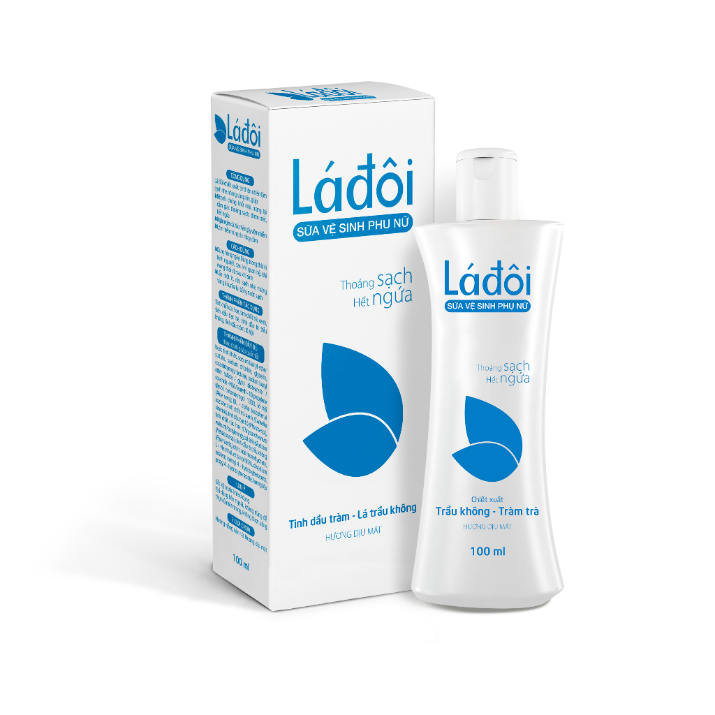 Combo 2 Dung dịch vệ sinh phụ nữ LÁ ĐÔI 100ml dạng sữa làm sạch, khử mùi, hỗ trợ giảm viêm phụ khoa