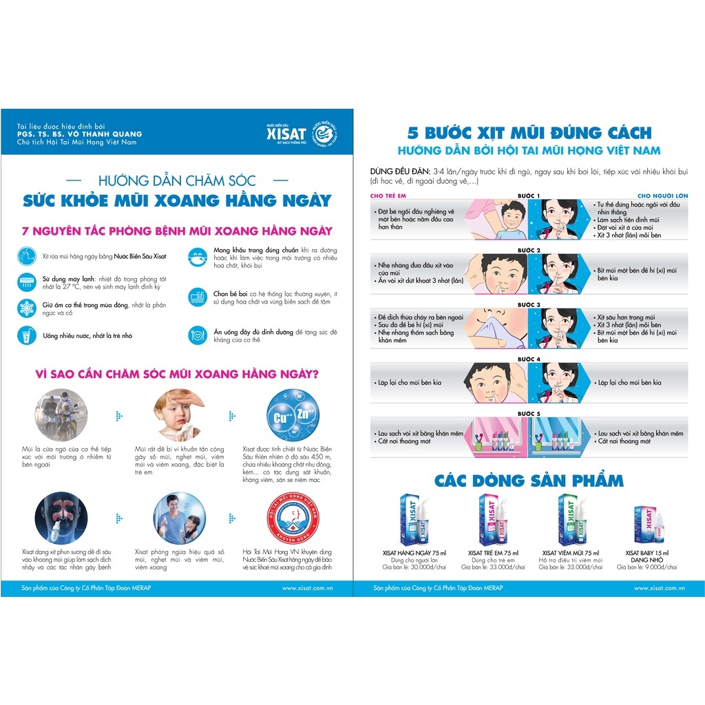 Combo 2 Xịt mũi nước biển sâu XISAT hằng ngày 75ml vệ sinh mũi, giảm sổ mũi, ngạt mũi và viêm xoang - T302201014_2