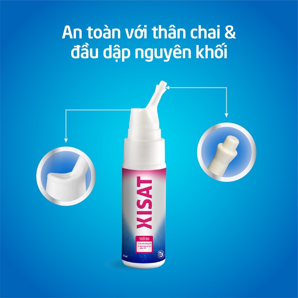 COMBO 3 Xịt mũi nước biển sâu XISAT Trẻ em 75ml giúp vệ sinh mũi, phòng ngừa sổ mũi, viêm xoang - T302201018_3