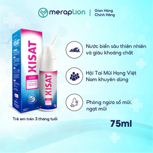 COMBO 3 Xịt mũi nước biển sâu XISAT Trẻ em 75ml giúp vệ sinh mũi, phòng ngừa sổ mũi, viêm xoang - T302201018_3
