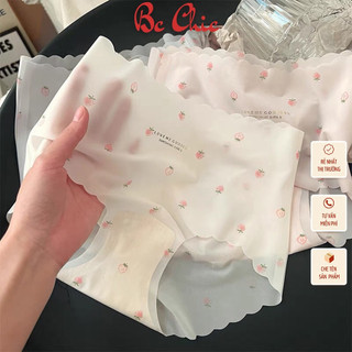 Quần Lót Nữ Q 2385 Đúc Su Lạnh Hoạ Tiết Trái Dâu Thạch Tàng Hình Thoáng Mát Siêu Hot BC_CHIC