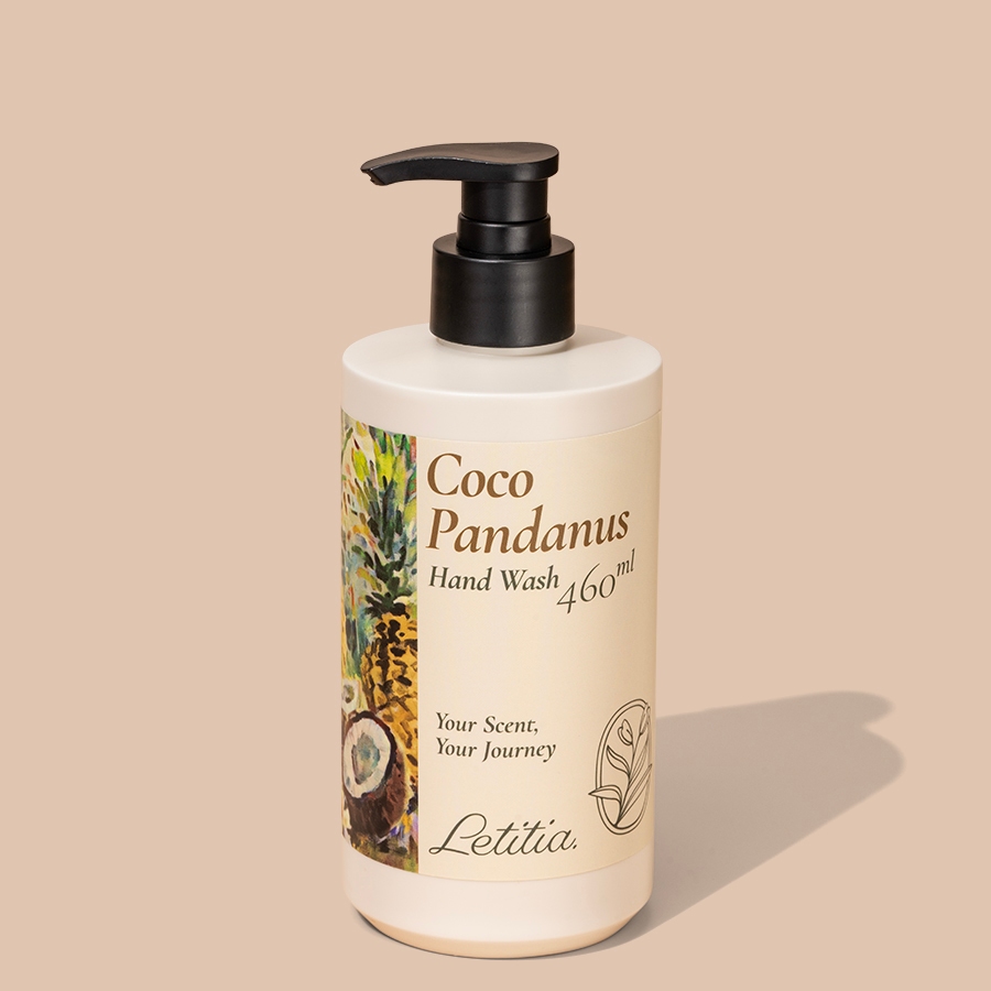 Nước Rửa Tay Coco Pandanus - Letitia 3 Tầng Hương Thơm Thanh mát, Thư Giãn, Sạch Khuẩn Size 460ml