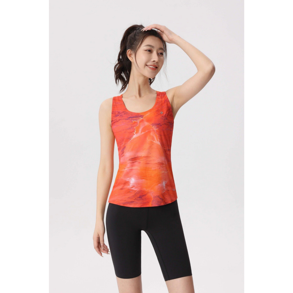 Áo Chạy Bộ Singlet Nữ Runtiger WM-7122 Full Printing Thoáng Mát, Nhanh Khô