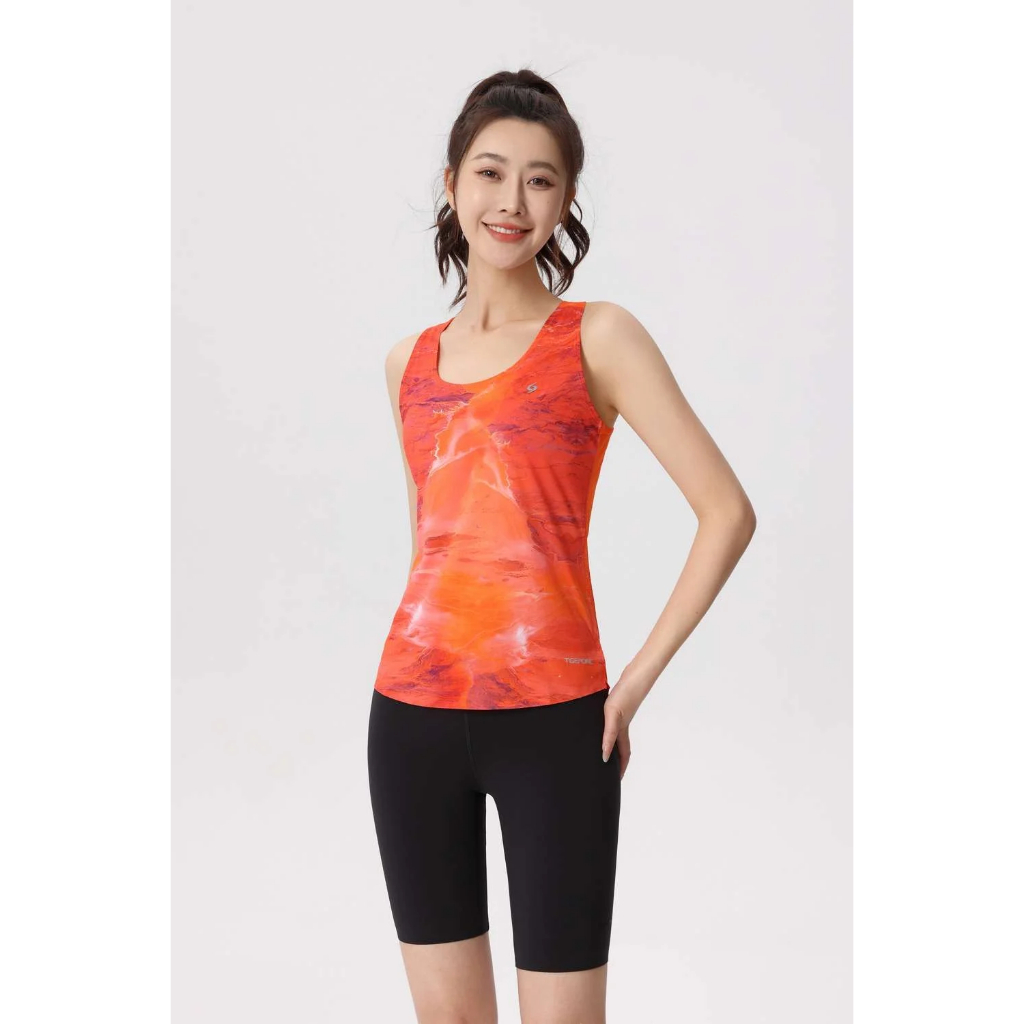 Áo Chạy Bộ Singlet Nữ Runtiger WM-7122 Full Printing Thoáng Mát, Nhanh Khô