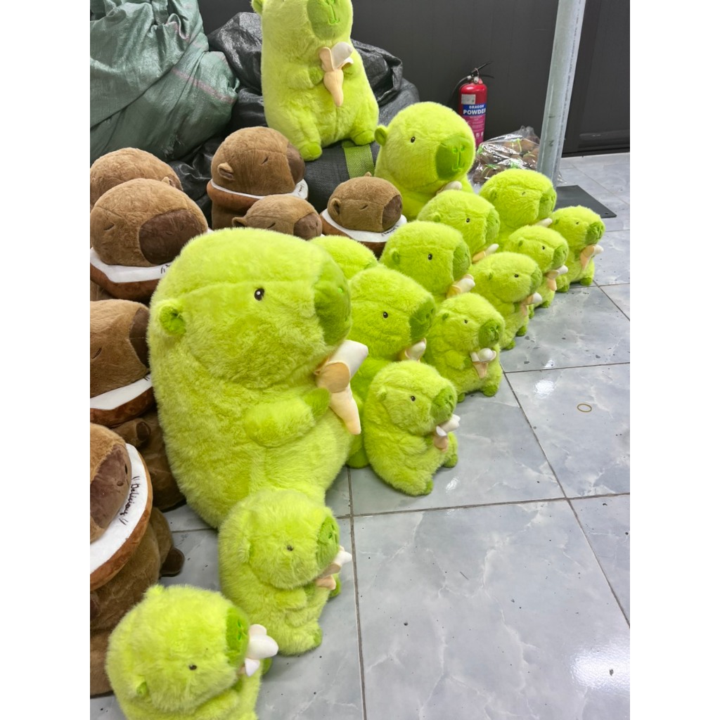 Capybara Xanh Lá Gấu Bông Xanh Lá Cực Đẹp Capybara Xanh Cao Cấp Chất Liệu Vải Lông Đẹp và Sang Trọng