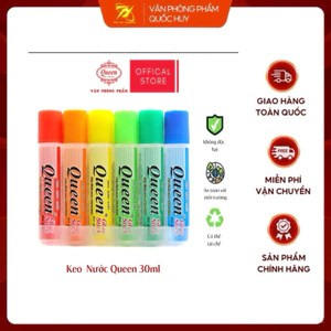 HỒ DÁN GIẤY , KEO DÁN GIẤY QUEEN 30 ML - VPP QUỐC HUY.