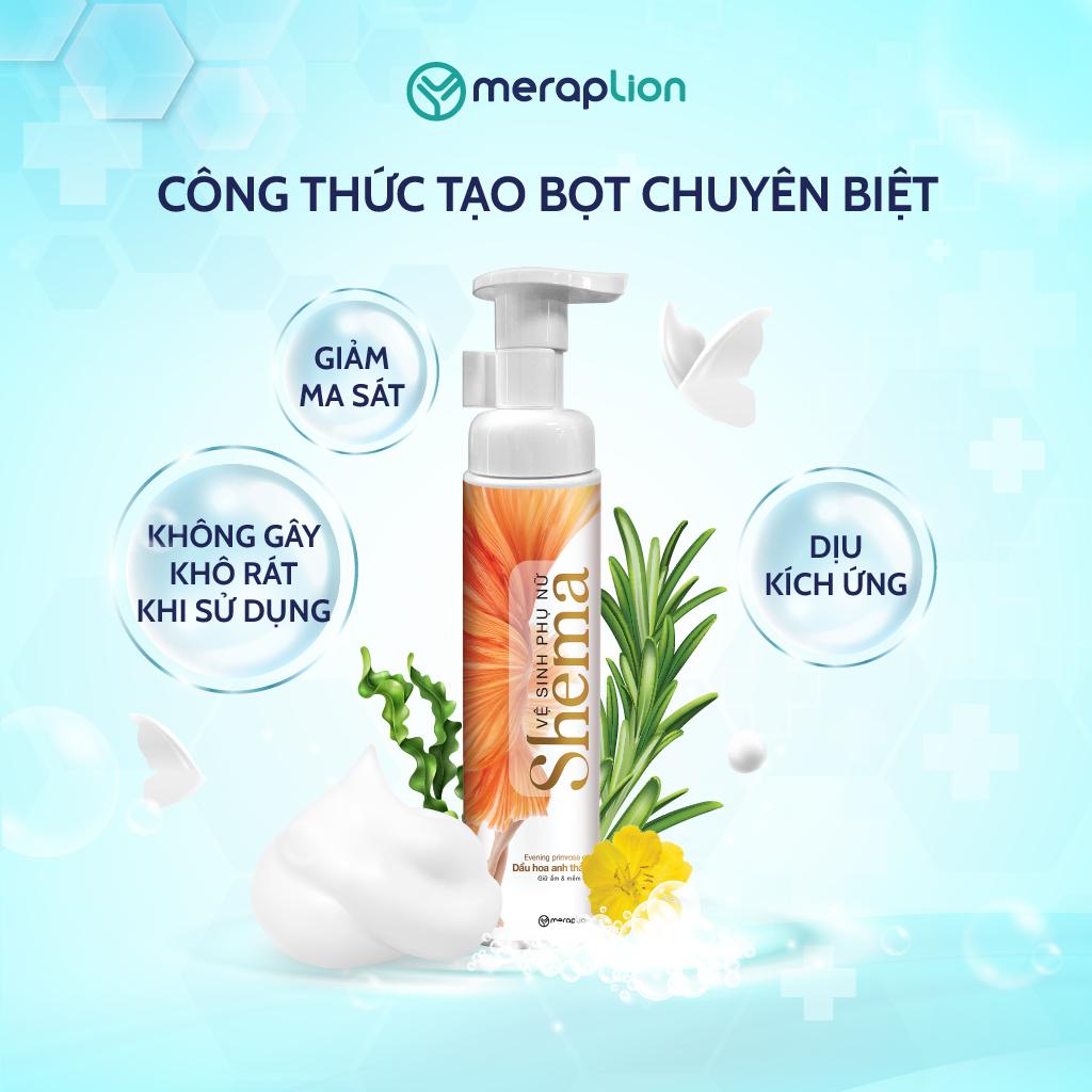 Combo 2 chai Vệ sinh phụ nữ SHEMA 100ml giúp làm sạch dịu nhẹ, dưỡng ẩm và phục hồi làn da vùng nhạy cảm