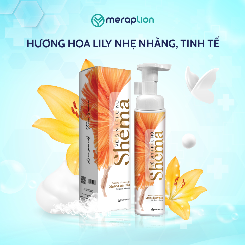 Combo 2 chai Vệ sinh phụ nữ SHEMA 100ml giúp làm sạch dịu nhẹ, dưỡng ẩm và phục hồi làn da vùng nhạy cảm