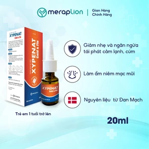 Xịt mũi XYPENAT Cold & Flu cho bé 20ml hỗ trợ giảm cảm lạnh, làm ẩm, bảo vệ niêm mạc mũi - T302201013
