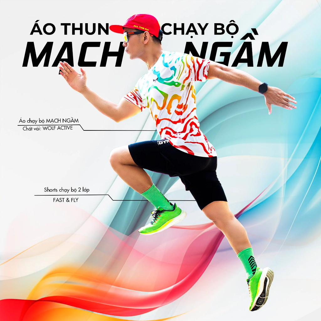 Áo Chạy Bộ Nam Mạch Ngầm Thương Hiệu GYMWOLF, Chất Vải Nhẹ, Nhanh Khô, Thoáng Khí