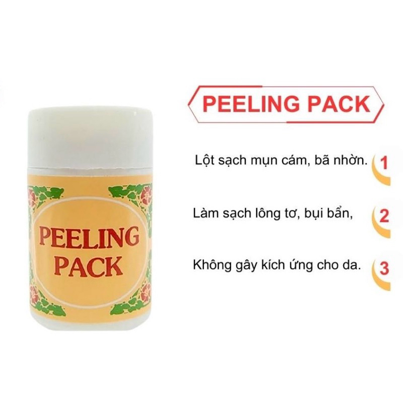 Kem Lột Mụn Peeling Pack 25G, 60G Lột Mụn Đầu Đen, Mụn Cám.