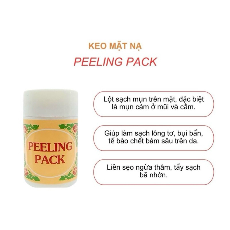 Kem Lột Mụn Peeling Pack 25G, 60G Lột Mụn Đầu Đen, Mụn Cám.