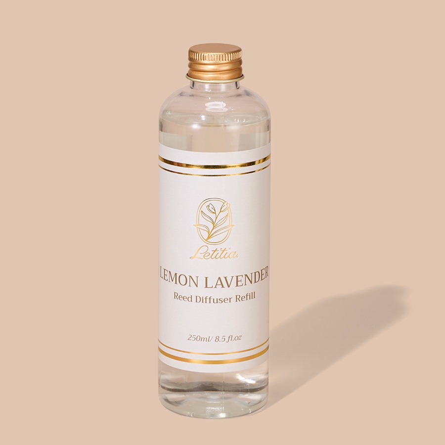 Tinh Dầu Refill Tiết Kiệm Letitia Lemon Lavender giúp thơm phòng, thư giãn, khử mùi - Size 250ml
