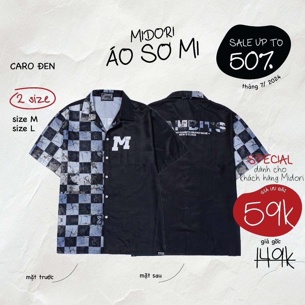 Ảnh Áo Sơ Mi nam nữ Hoạ Tiết Tay Ngắn Cổ Vest Uniex Thời Trang Vải Lụa Local Brand M Studio 2